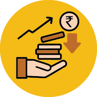 low cost high return icon
