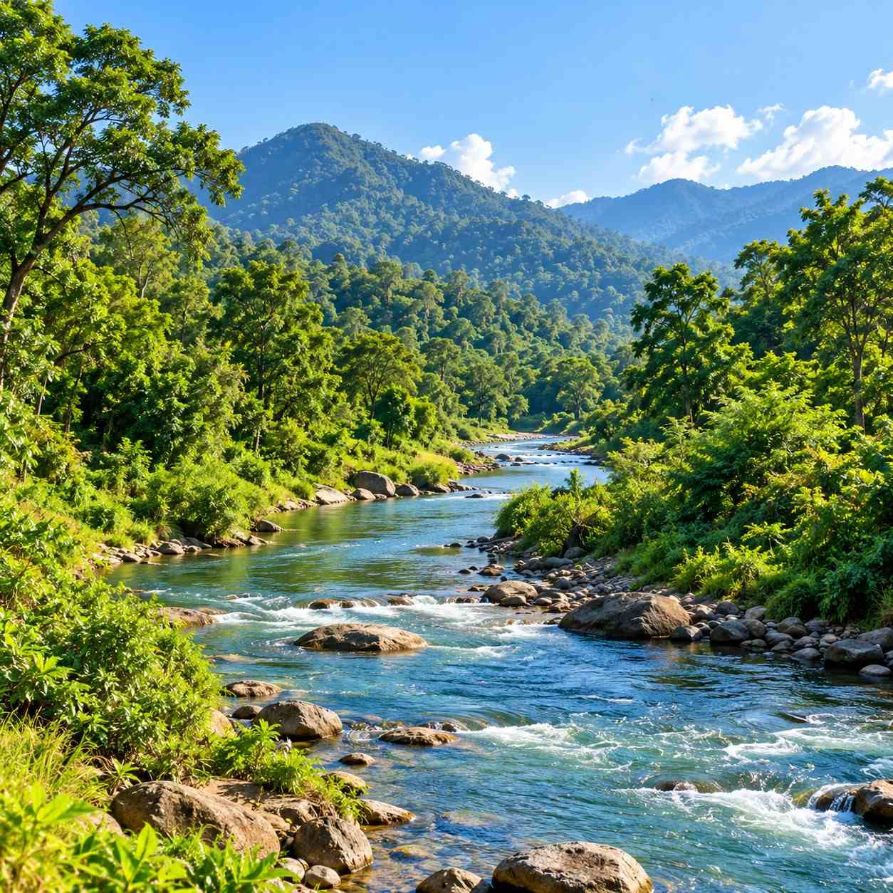 Home sunlit river valley paradise 200kb